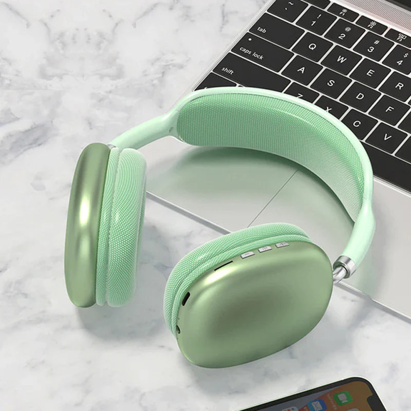 Auriculares inalámbricos Bluetooth P9 de Nexorretail con micrófono, cancelación de ruido y sonido estéreo para deportes y juegos.