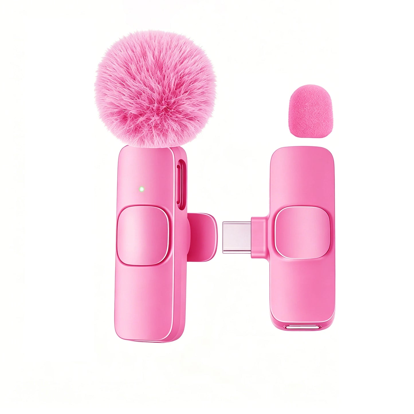 Micrófono lavalier inalámbrico Nexorretail tipo C, micro de solapa con diseño compacto y plug and play, para grabación y transmisión.