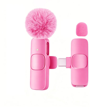 Micrófono lavalier inalámbrico Nexorretail tipo C, micro de solapa con diseño compacto y plug and play, para grabación y transmisión.