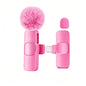 Micrófono lavalier inalámbrico Nexorretail tipo C, micro de solapa con diseño compacto y plug and play, para grabación y transmisión.