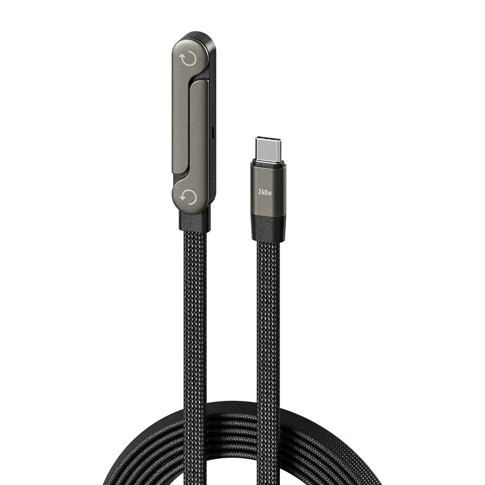 Cable de Carga Rápida Tipo C a Tipo C de 240W, con Soporte Plegable para Teléfono, para iPhone 17/16/15 y Cargador Samsung