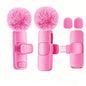 Micrófono Lavalier inalámbrico Nexorretail tipo C con clip de solapa y conexión plug and play, doble micrófono para grabación.