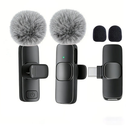 Micrófono Lavalier inalámbrico Nexorretail tipo C, micro de solapa con diseño compacto y plug and play para grabaciones.