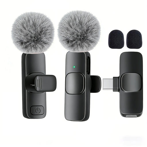 Micrófono Lavalier inalámbrico Nexorretail tipo C, micro de solapa con diseño compacto y plug and play para grabaciones.