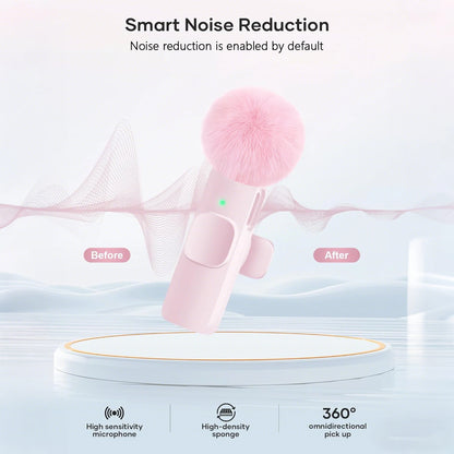 Micrófono lavalier inalámbrico Nexorretail tipo C con micro de solapa, plug and play, para grabación y transmisión de audio.