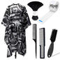 Kit profesional de peluquería Nexorretail con capa de corte, peines y sacapelos para salones de belleza.