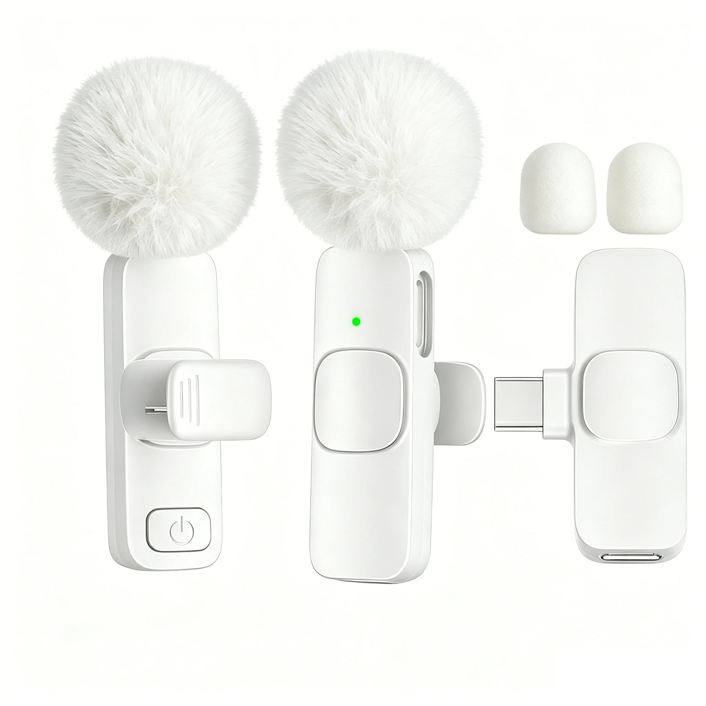 Micrófono lavalier inalámbrico Nexorretail tipo C, micro de solapa plug and play para grabación y transmisión de audio.