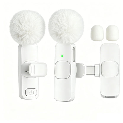 Micrófono lavalier inalámbrico Nexorretail tipo C, micro de solapa plug and play para grabación y transmisión de audio.