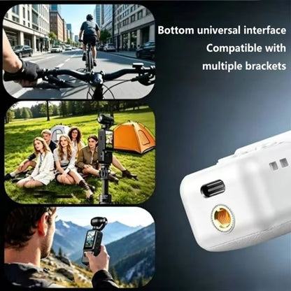 Cámara de acción Lenovo HD 4K de Nexorretail, mini portátil con lente de 180° para vlogs y grabaciones en alta definición.