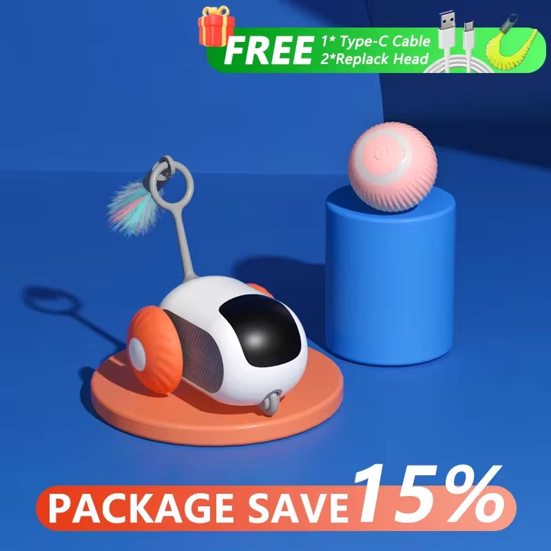 Pelota interactiva automática para gatos, juguete inteligente Nexorretail, diseñada para entretener y estimular a los felinos.