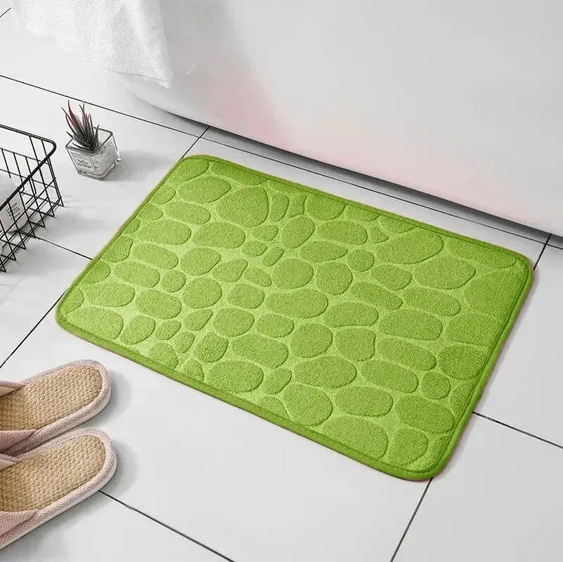 Alfombra de fibra en relieve, alfombra antideslizante para baño y sala de estar, alfombra de suelo de guijarro, artículos para el hogar, 1 ud.