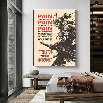 Pósteres de guerrero samurái japonés, lienzo impreso, pintura artística abstracta samurái japonés, imágenes artísticas de pared para decoración del hogar y la sala de estar
