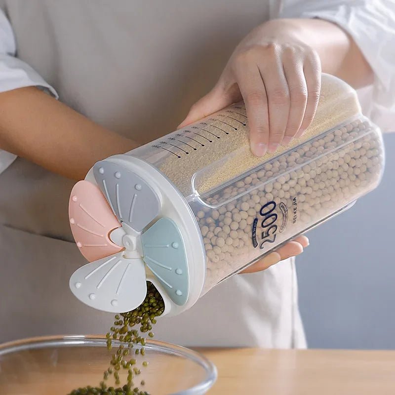 Bote organizador de cocina Nexorretail, con divisiones herméticas para almacenamiento de alimentos y gran capacidad.