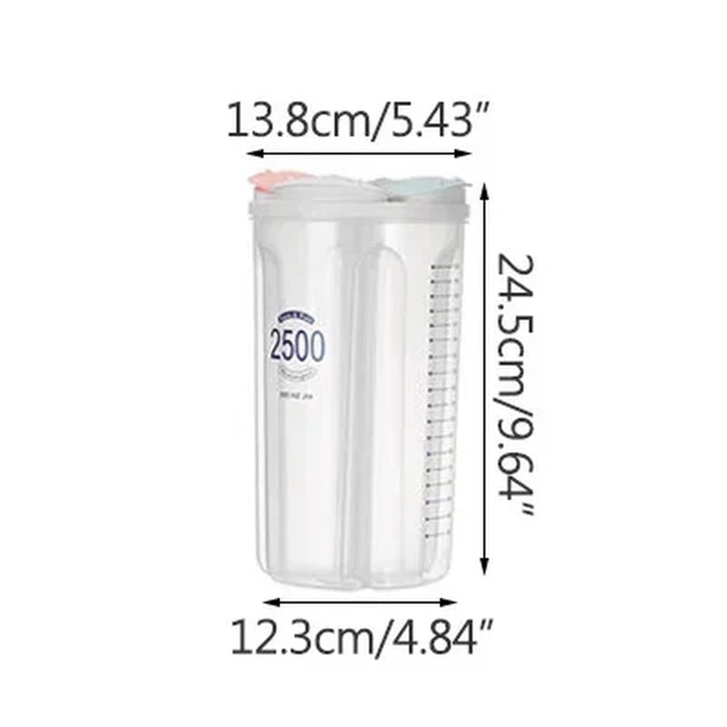 Bote organizador de cocina Hermético Nexorretail con divisiones para almacenamiento de alimentos, resistente y a prueba de humedad.