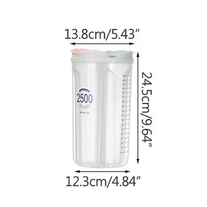 Bote organizador de cocina Hermético Nexorretail con divisiones para almacenamiento de alimentos, resistente y a prueba de humedad.