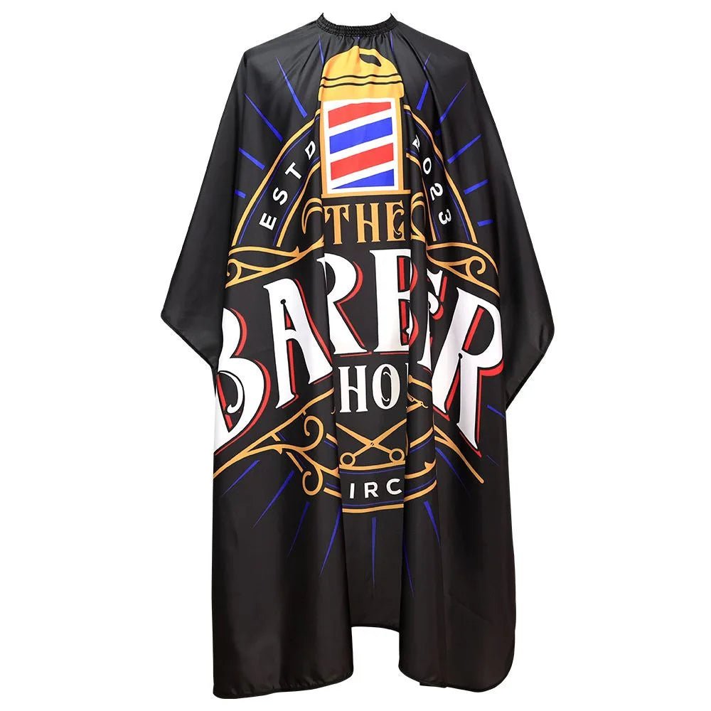 Capa de peluquería y barbería profesional Nexorretail estilo vintage en color negro, tela resistente para cortes de pelo y peinados.