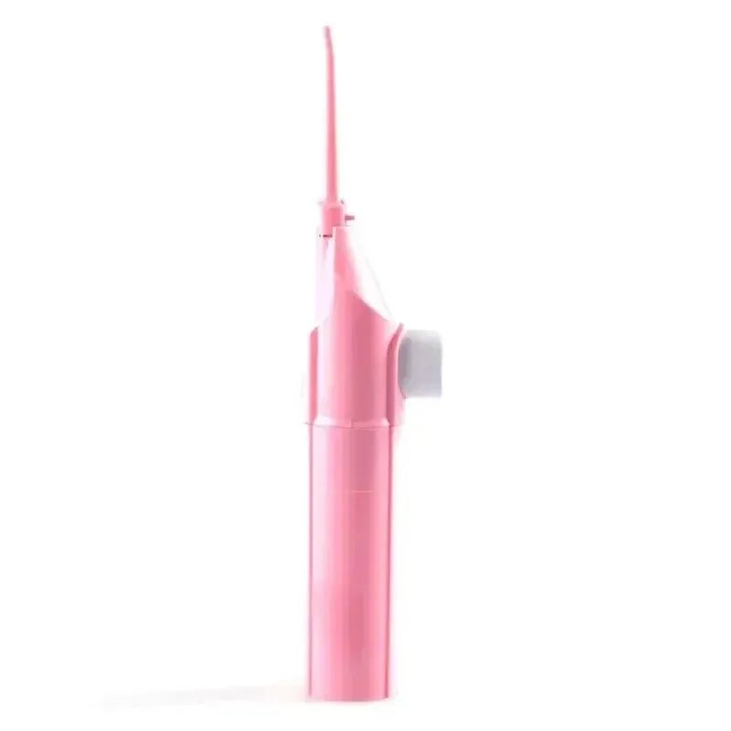 Irrigador bucal portátil Nexorretail, limpiador de boca manual con chorro pulsado para limpieza profunda de dientes y encías.