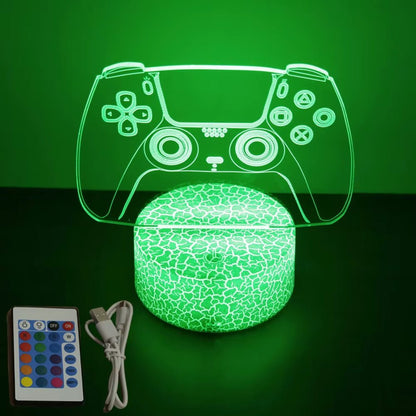Lámpara LED 3D de Neón RGB para escritorio y habitación, con diseño de neón para gamers y decoración moderna de Nexorretail.