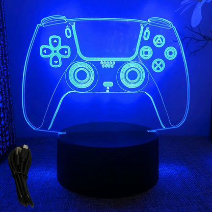 Lámpara LED 3D de Neón RGB para escritorio y habitación, con diseño de gaming y luz nocturna, de la marca Nexorretail.