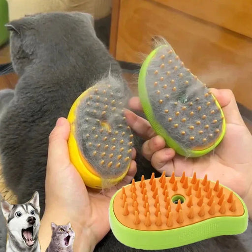 Cepillo de vapor para perros y gatos Nexorretail, peine masajeador eléctrico y pulverizador para cuidado y aseo de mascotas.