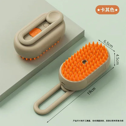 Cepillo de vapor para perros y gatos Nexorretail, peine masajeador eléctrico 3 en 1 para aseo y cuidado de mascotas.