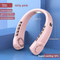 Ventilador de cuello portátil recargable USB Nexorretail en color rosa, manos libres, ideal para uso en interiores y exteriores.