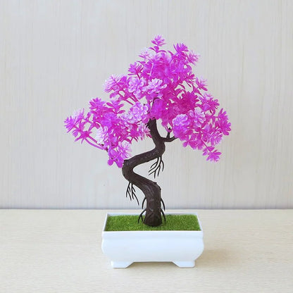 Bonsái artificial en maceta, árbol pequeño de decoración para hogar, jardín zen o mesa, planta decorativa de Nexorretail
