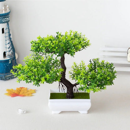 Bonsái artificial en maceta, árbol pequeño decorativo para hogar y jardín, planta de decoración zen y mesa.