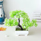 Bonsái artificial en maceta de decoración para el hogar, árbol pequeño de planta artificial para jardín y mesa en estilo zen