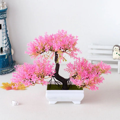 Bonsái artificial en maceta de Nexorretail, árbol pequeño decorativo para hogar y jardín, planta artificial para decoración zen.