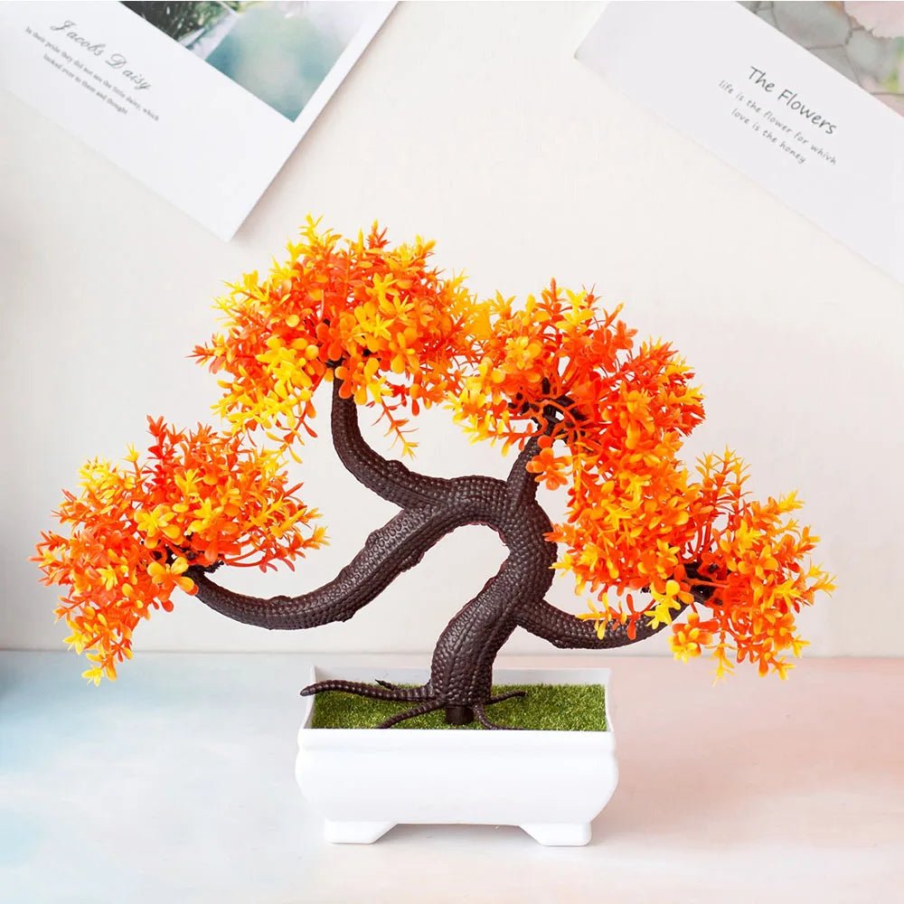 Bonsái artificial en maceta, árbol pequeño decorativo para hogar y jardín, planta decorativa de Nexorretail.