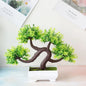 Bonsái artificial en maceta de Nexorretail, pequeño árbol decorativo para hogar y jardín, con follaje verde y base de tierra.