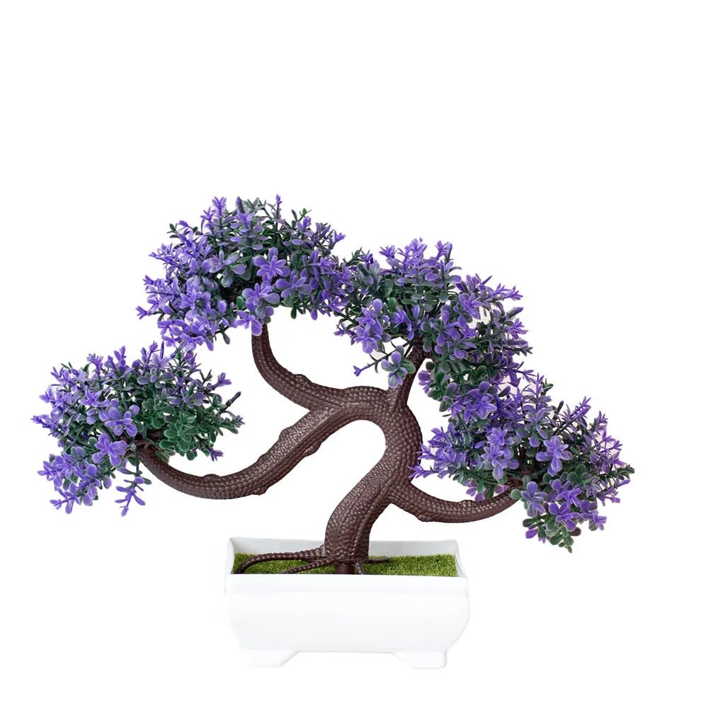 Bonsái artificial en maceta de tamaño pequeño, decoración de hogar y jardín, planta decorativa de estilo zen de Nexorretail