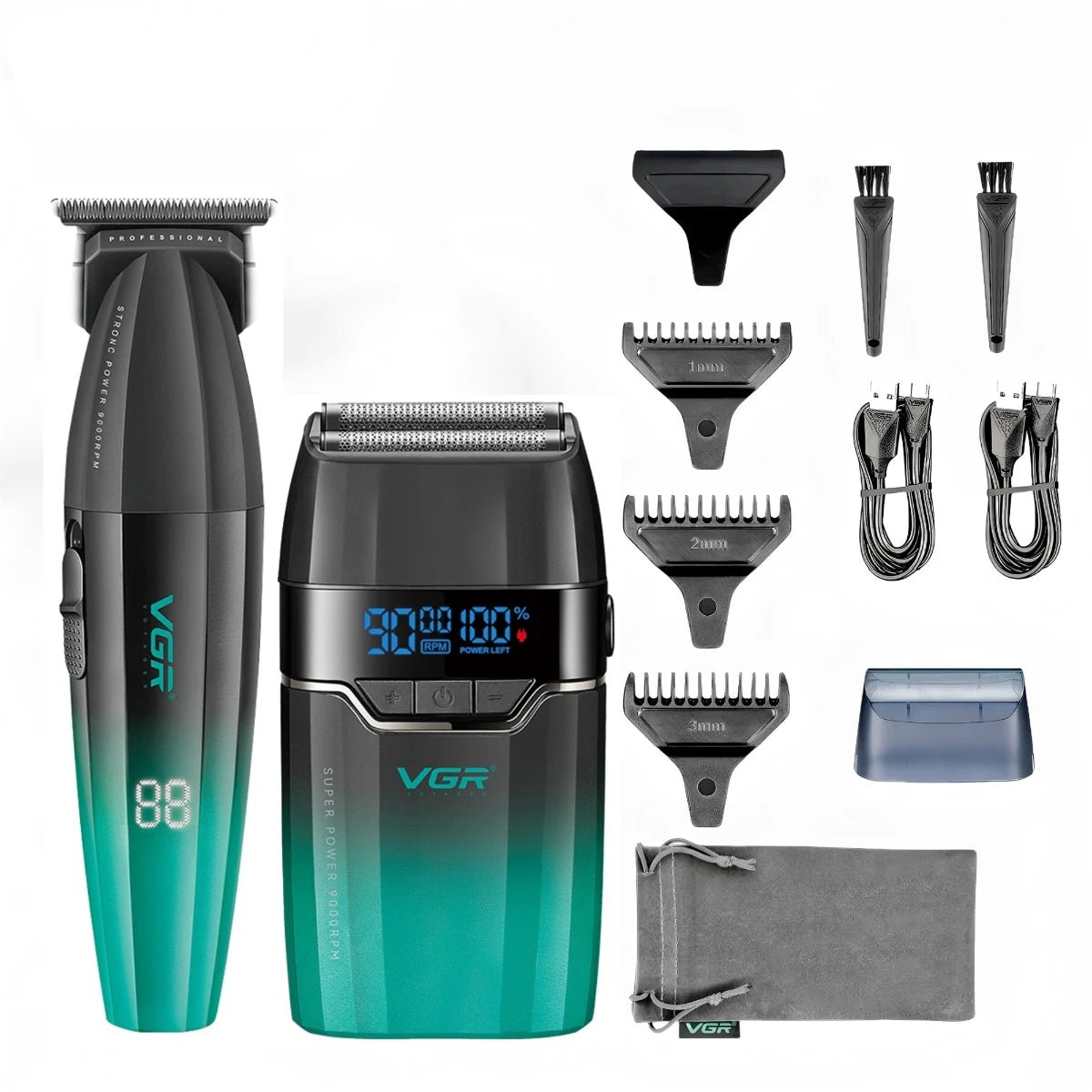 Máquina cortadora de pelo profesional VGR de Nexorretail, eléctrica, con acabado metálico para barbería y cuidado masculino.
