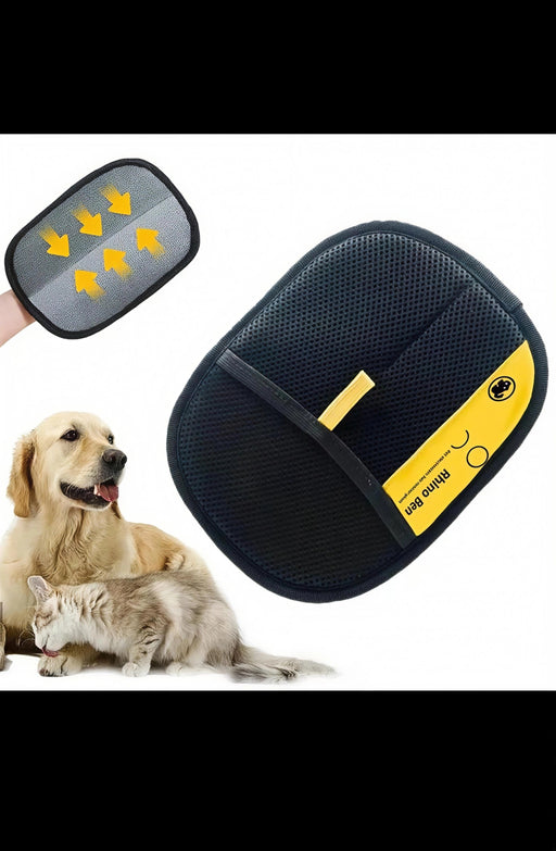 Cepillo electrostático Nexorretail para quitar pelos de mascotas en sofá y ropa, con cerdas suaves y diseño ergonómico.