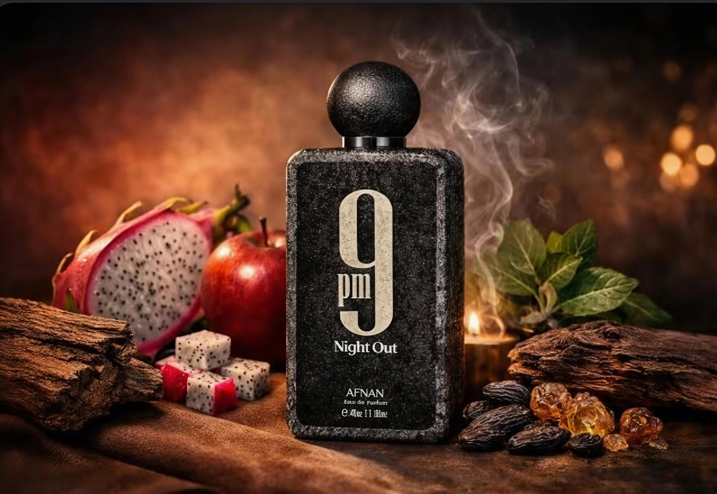 Perfume Afnan 9 PM Night Out unisex, frasco de 100ml con extracto de lujo, diseño elegante y sofisticado.