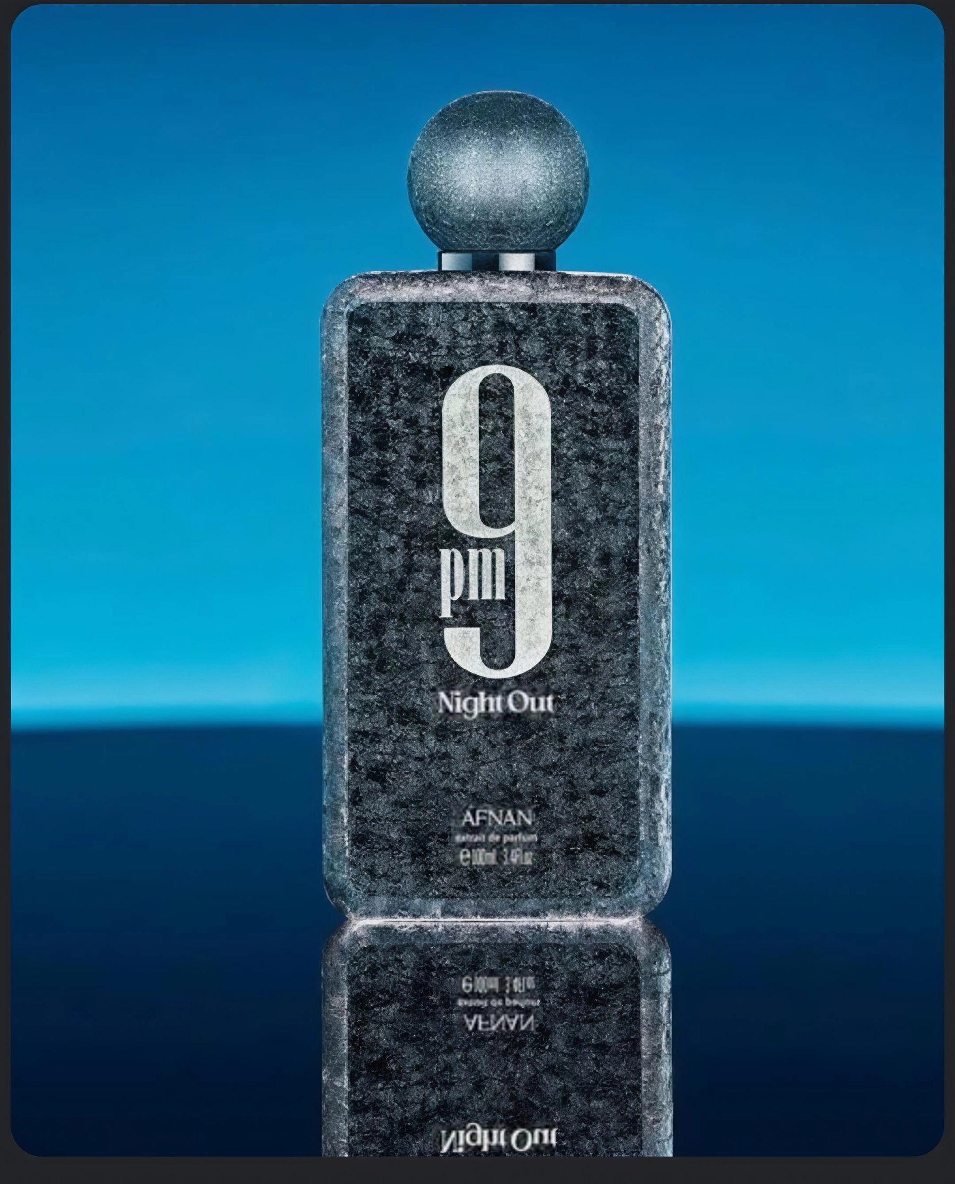 Frasco de perfume Afnan 9 PM Night Out unisex de 100 ml con diseño elegante y lujoso, extracto de perfume de alta calidad.