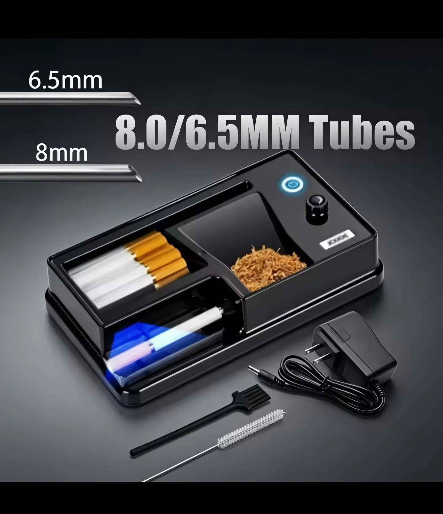 Máquina Eléctrica Llenadora de Cigarrillos 6.5/8mm Inyector Tabaco